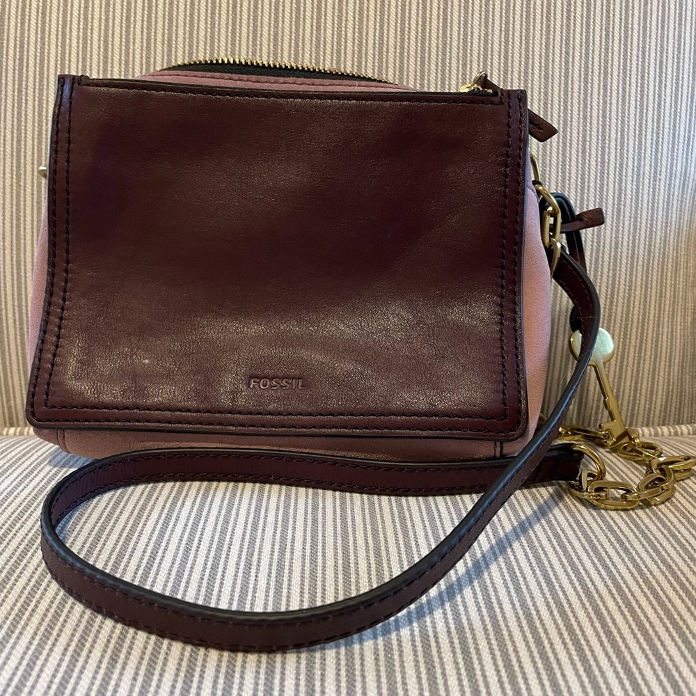 Fossil leather purse (new) rich purple hues